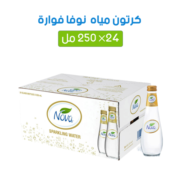 كرتون مياه نوفا زجاج فوارة 250 مل × 24 عبوة – متجر أكويا للمياه في الرياض
